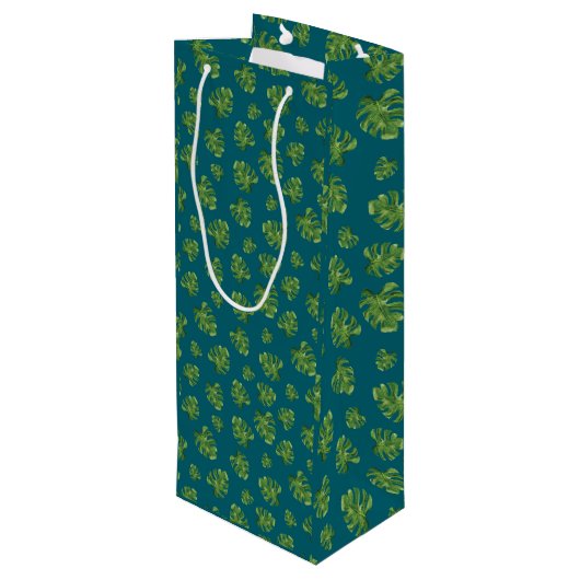 Monstera Leaf Wine Gift Bag ワインギフトバッグ (裏面アングル)