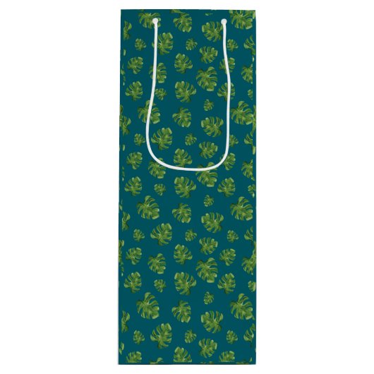Monstera Leaf Wine Gift Bag ワインギフトバッグ (正面)
