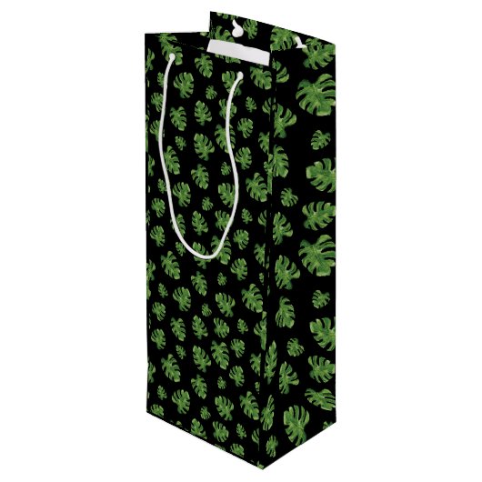 Monstera Leaf Wine Gift Bag ワインギフトバッグ (裏面アングル)