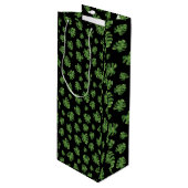Monstera Leaf Wine Gift Bag ワインギフトバッグ (正面アングル)