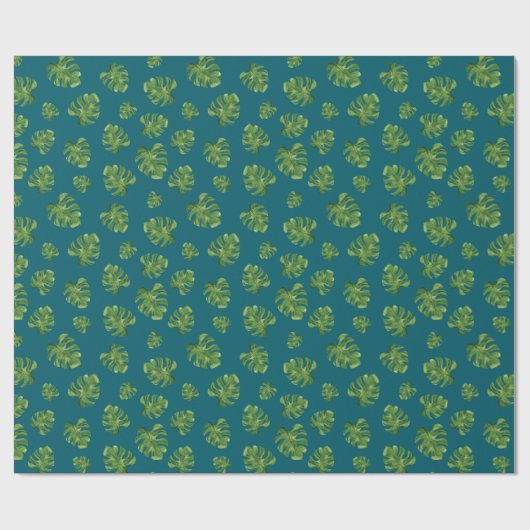 Monstera Leaf Wrapping Paper 30 in x 6 ft ラッピングペーパー (フラット)
