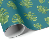 Monstera Leaf Wrapping Paper 30 in x 6 ft ラッピングペーパー (ロールコーナー)