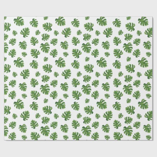 Monstera Leaf Wrapping Paper 30 in x 6 ft ラッピングペーパー (フラット)