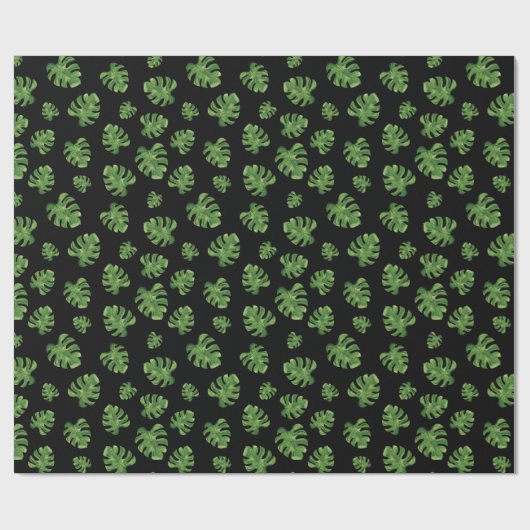 Monstera Leaf Wrapping Paper 30 in x 6 ft ラッピングペーパー (フラット)