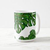 Monstera Leaves コーヒーマグカップ (正面右)