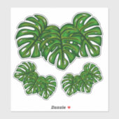 Monstera Leaves シール (シート)