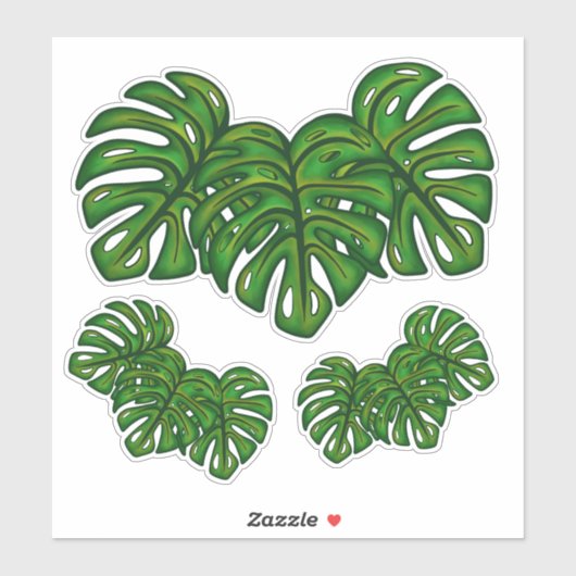 Monstera Leaves シール (シート)