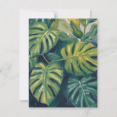 Monstera Leaves Botanical Plant Painting Card (正面)