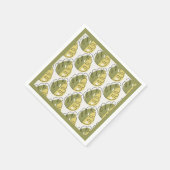 Monstera Leaves – Green スタンダードカクテルナプキン (角)
