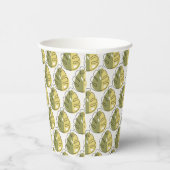 Monstera Leaves – Green 紙コップ (右)