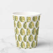 Monstera Leaves – Green 紙コップ (右)