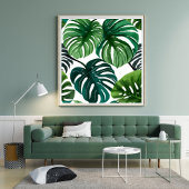 Monstera Leaves | Simple Modern Watercolor ポスター