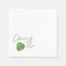 Monstera Mini ・シックなカクテルナプキン・トロピカル スタンダードカクテルナプキン