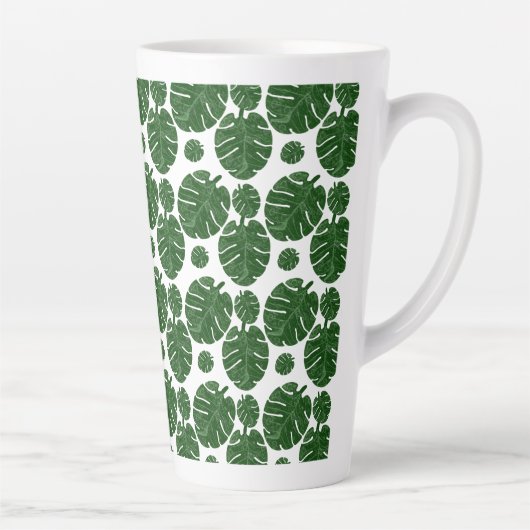 Monstera pattern  カフェラテマグ (右)