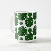 Monstera pattern  コーヒーマグカップ (正面左)