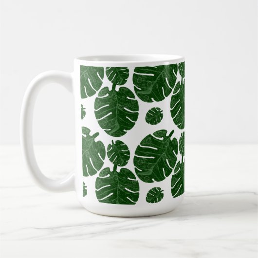 Monstera pattern  コーヒーマグカップ (左)