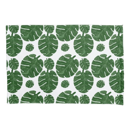 Monstera pattern  枕カバー (正面)