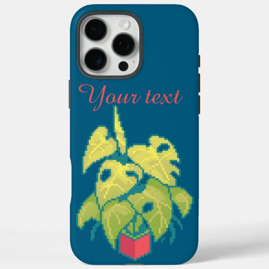 Monstera, pixel art Case-Mate iPhoneケース (裏面)