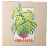 Monstera Pixelart  タイル (正面)