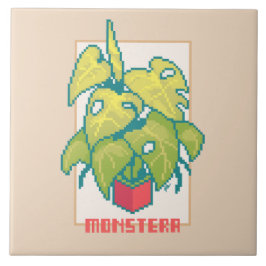 Monstera Pixelart  タイル