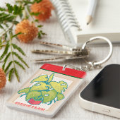 Monstera Pixelart, Pixel Art キーホルダー (正面右)