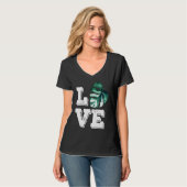 Monstera Plant Love Women's Botanical House Plant Tシャツ (正面フル)