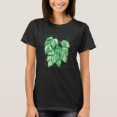 Monstera Variegata House Plant Ear Tropical Leaf Tシャツ (正面)