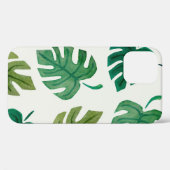 Monstera Water Colorテクスチャ手描きシームレスgr Case-Mate iPhoneケース (裏面 (横))