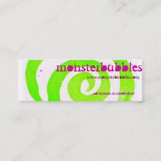 monsterbubbles スキニー名刺 (正面)