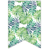 Monsterra Deliciosaのハワイのヒップスターのルアウ(ハワイ式宴会) バンティングフラッグ (第1の旗)