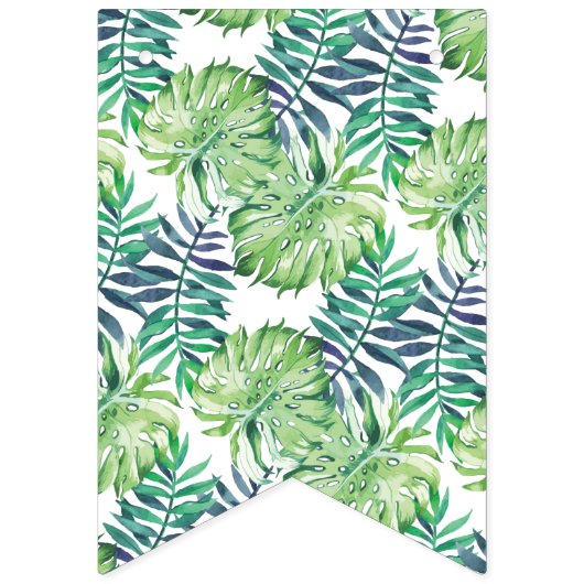 Monsterra Deliciosaのハワイのヒップスターのルアウ（ハワイ式宴会） バンティングフラッグ (第1の旗)