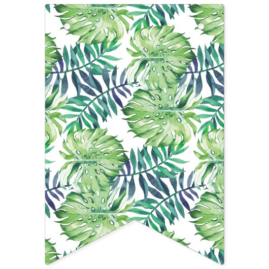 Monsterra Deliciosaのハワイのヒップスターのルアウ（ハワイ式宴会） バンティングフラッグ (第3の旗)