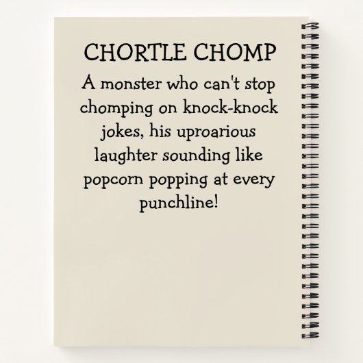 Monsters May...Laugh and Crunch ノートブック (裏面)