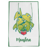 Monsters, Orchid Pixelart, Pixel Art  ミディアムペーパーバッグ (裏面)