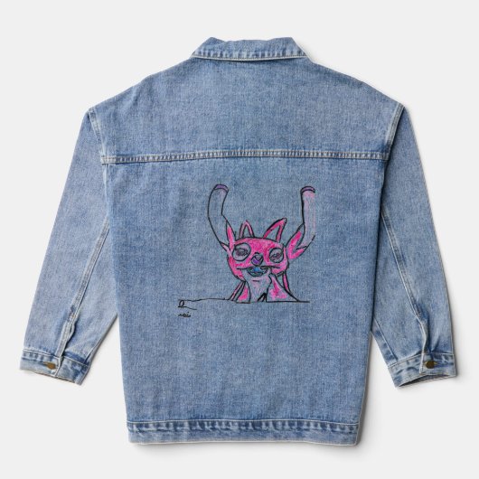Monstre rose Denim Jacket デニムジャケット (裏面)