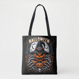 Monstrous Jack-O'-Lantern Spooky Witch Halloween トートバッグ