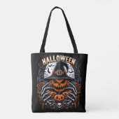 Monstrous Jack-O'-Lantern Spooky Witch Halloween トートバッグ (裏面)