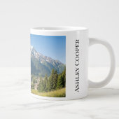 Mont Blanc French Alps Chamonix Custom ジャンボコーヒーマグカップ (右)