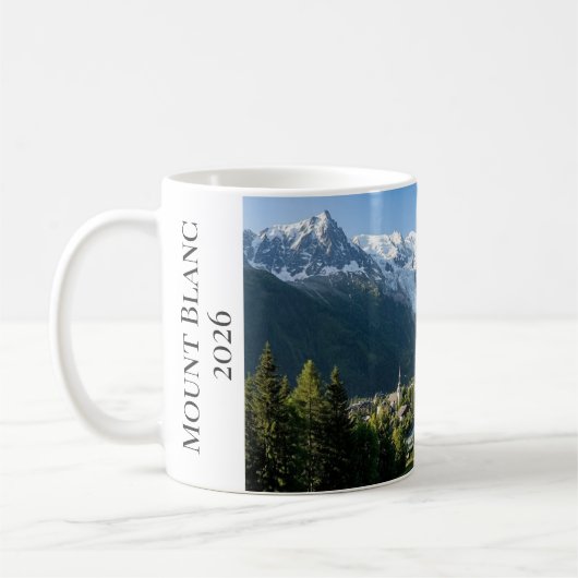 Mont Blanc French Alps Chamonix Mountain Peak コーヒーマグカップ (左)