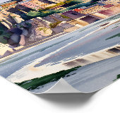 Mont Saint-Michel France Impressionist Watercolor ポスター (角)