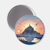 Mont Saint-Michel France Normandy マグネット (正面/裏面)
