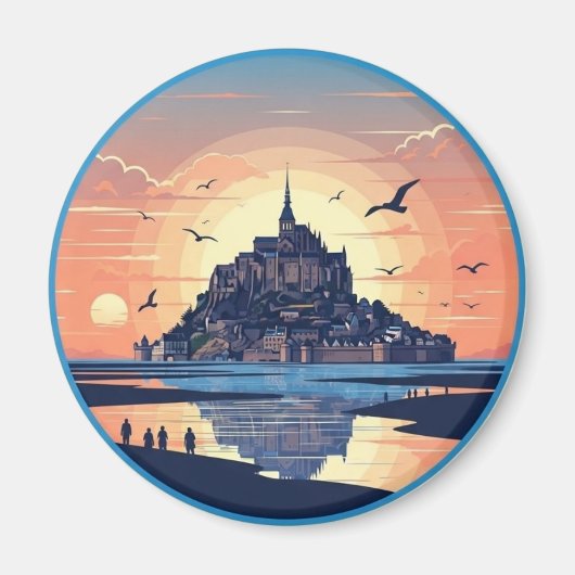 Mont Saint-Michel France Normandy マグネット (正面)