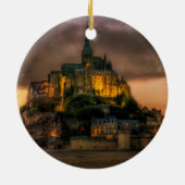 Mont Stマイケルの島教会ノルマンディー セラミックオーナメント (裏面)