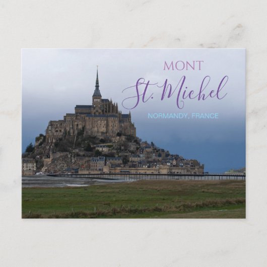 Mont St. Michel France Postcard Fortress Normandy ポストカード (正面)