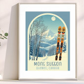 Mont Sutton Quebec Canada ski vacation Poster ポスター