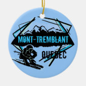 Mont Tremblantケベックのスキーオーナメント セラミックオーナメント (正面)