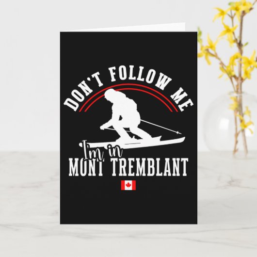 Mont Tremblant Canada Ski Resort Quebec Skiing Sou カード (黄色い花)