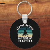 Mont Tremblant Canada Ski Resort Quebec Skiing Sou キーホルダー (正面)