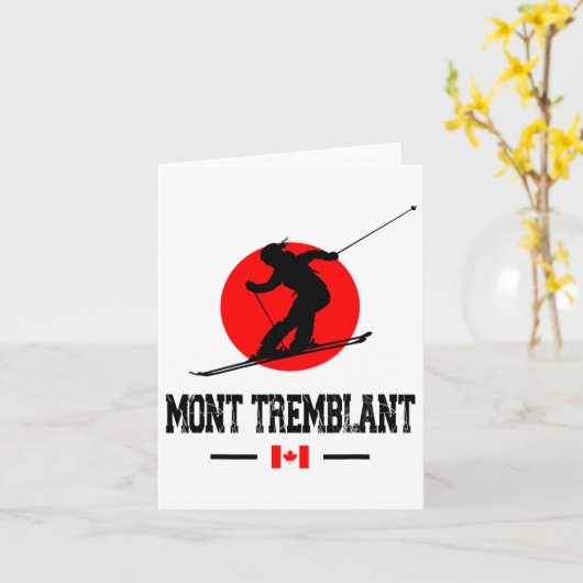 Mont Tremblant Québec Canada Ski Resort Skiing Sou カード (黄色い花)