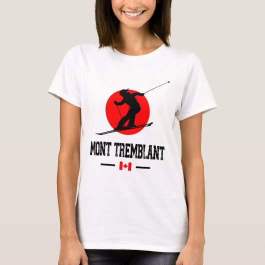 Mont Tremblant Québec Canada Ski Resort Skiing Sou Tシャツ (正面)